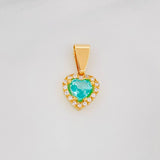 Dije Halo Corazón 1.15g / 3/4 in Oro Amarillo 18K