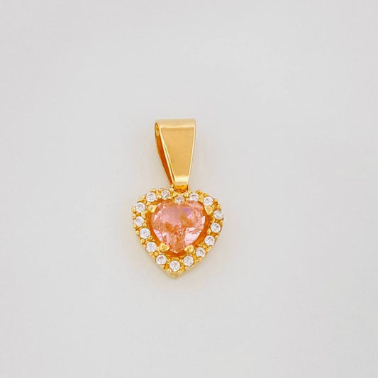 Dije Halo Corazón 1.2g / 3/4 in Oro Amarillo 18K