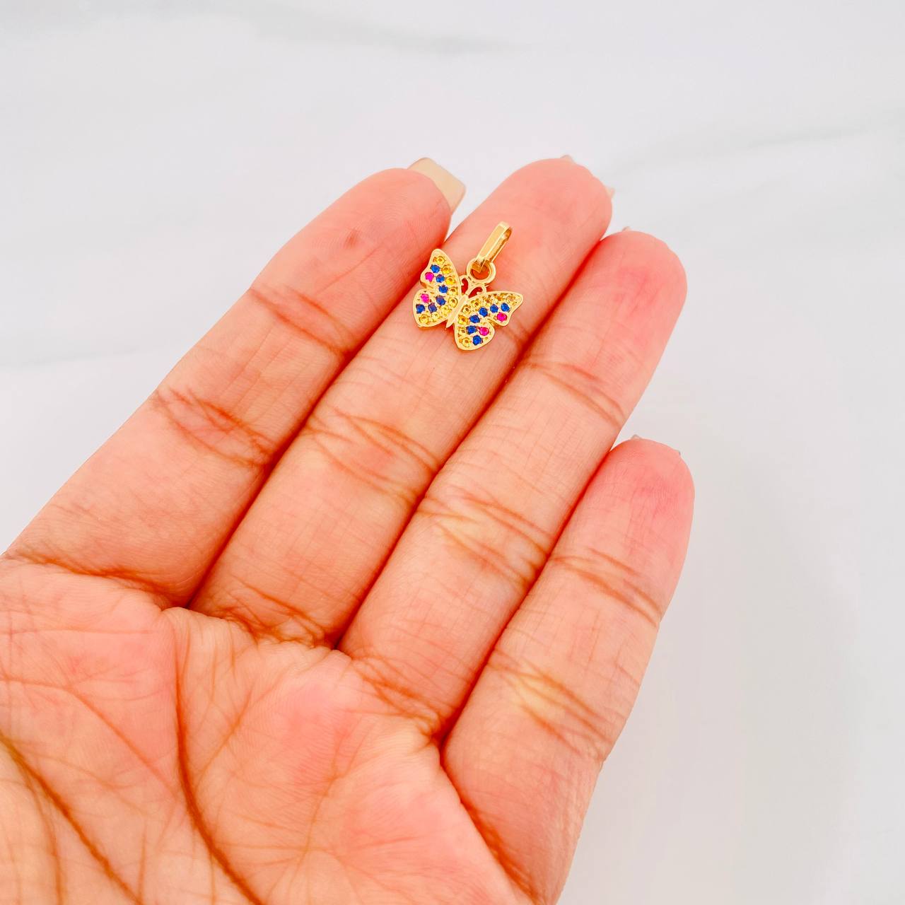 Dije Mariposa 1.1g / 3/4 in Oro Amarillo 18K