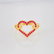 Anillo Silueta Corazones 2.2g / T6 1/2 Oro Amarillo 18K