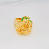 Virgin of Carmen Ring 11.35g / Size 10 1/4 Two-Tone Yellow White Gold 18K