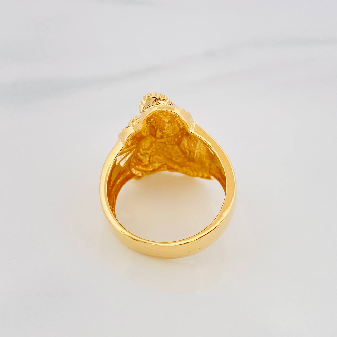 Virgin of Carmen Ring 11.35g / Size 10 1/4 Two-Tone Yellow White Gold 18K