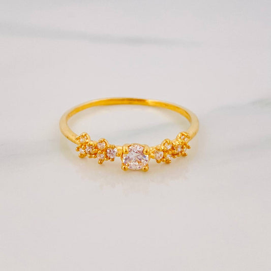 Solitaire Ring 1.45g / Size 8 1/4 Yellow Gold 18K