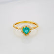 Anillo Halo Corazón 2.45g / T7 Oro Amarillo 18K