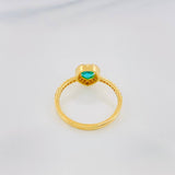 Anillo Halo Corazón 2.45g / T7 1/4 Oro Amarillo 18K