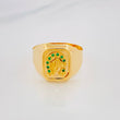Horse Shoe Ring 4.3g / Size 11 1/2 Yellow Gold 18K