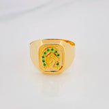 Horse Shoe Ring 4.3g / Size 11 1/2 Yellow Gold 18K