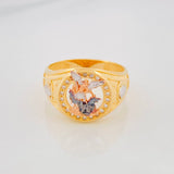 Saint Michael Archangel Ring 6.25g / Size 9 3/4 Three Golds 18K
