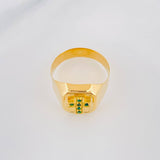 Square Cross Ring 4.3g / T11 1/2 Yellow Gold 18K