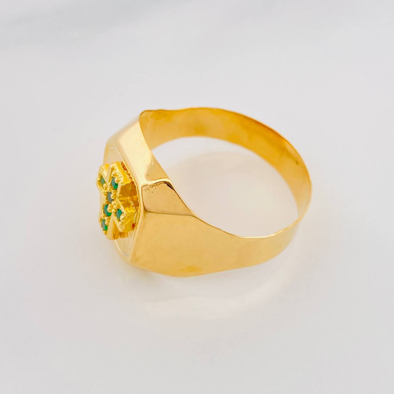 Square Cross Ring 4.3g / T11 1/2 Yellow Gold 18K