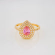 Halo Drop Ring 2.8g / T5 3/4 Yellow Gold 18K