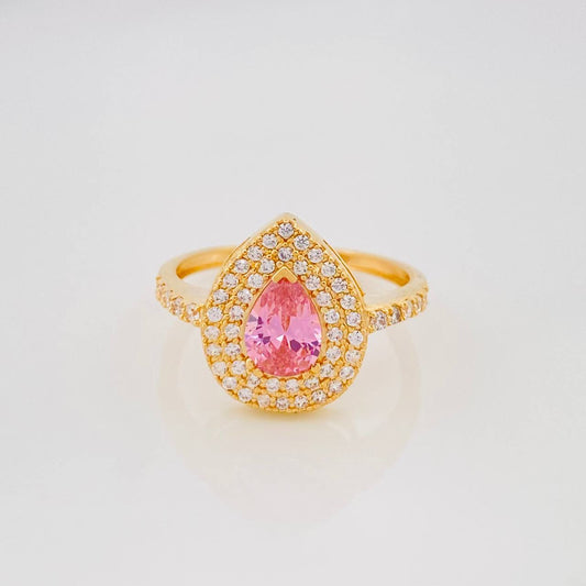 Halo Drop Ring 2.8g / T5 3/4 Yellow Gold 18K