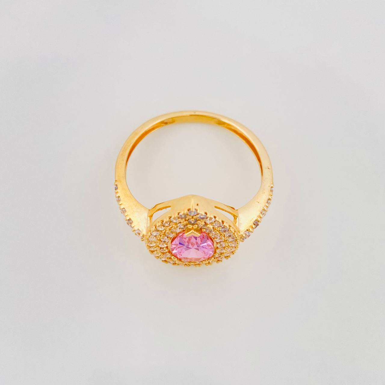 Halo Drop Ring 2.8g / T5 3/4 Yellow Gold 18K