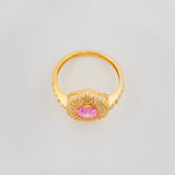 Halo Drop Ring 2.8g / T5 3/4 Yellow Gold 18K