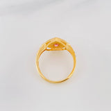 Halo Drop Ring 2.8g / T5 3/4 Yellow Gold 18K