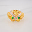 Owl Ring 5.15g / T9 Two-Tone Yellow White Gold 18K