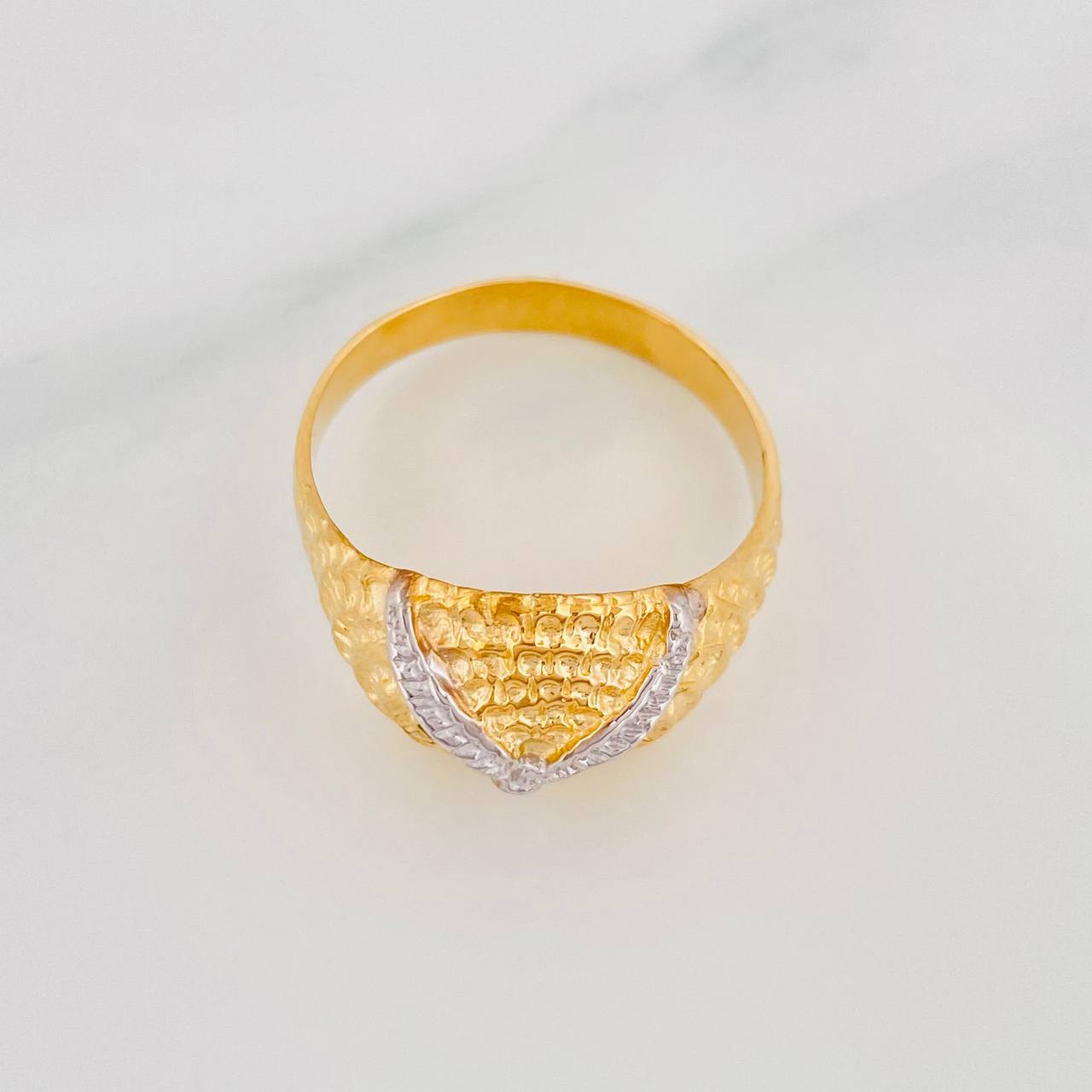 Owl Ring 5.15g / T9 Two-Tone Yellow White Gold 18K