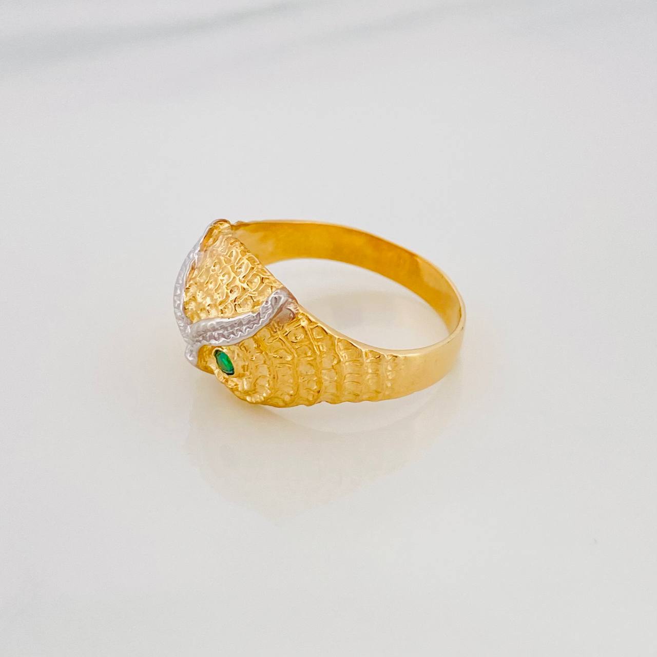 Owl Ring 5.15g / T9 Two-Tone Yellow White Gold 18K