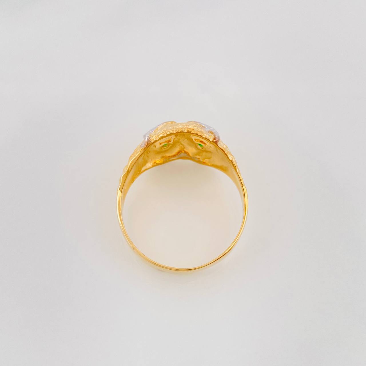 Owl Ring 5.15g / T9 Two-Tone Yellow White Gold 18K