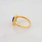 Halo Drop Ring 2.55g / T6 1/2 Yellow Gold 18K