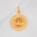 Pendant Medal Crown 8.45g / 1 1/2 in Yellow Gold 18K