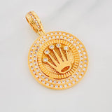 Pendant Medal Crown 8.45g / 1 1/2 in Yellow Gold 18K