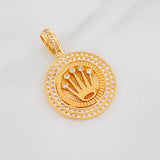 Pendant Medal Crown 8.45g / 1 1/2 in Yellow Gold 18K