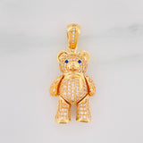 Pendant Articulated Bear with Scarf 8.85g / 1 1/2 in 18K Yellow Gold