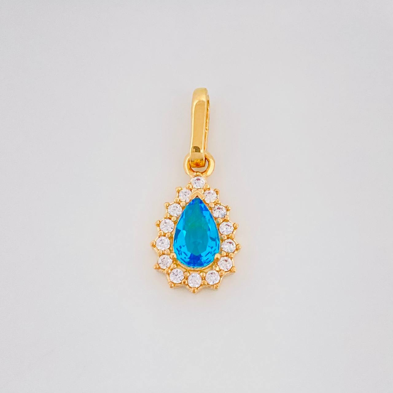 Pendant Dense Drop 1.15g / 3/4 in Yellow Gold 18K