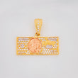 Pendant Dollar Bill 3.65g / 3/4 in Three Golds 18K