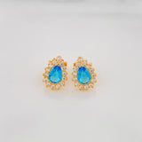 Stud Earrings Dense Drop 2.4g / in / 7.8mm Yellow Gold 18K