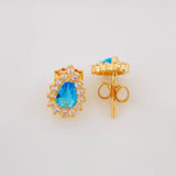 Stud Earrings Dense Drop 2.4g / in / 7.8mm Yellow Gold 18K