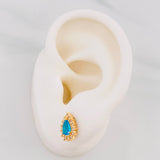 Stud Earrings Dense Drop 2.4g / in / 7.8mm Yellow Gold 18K