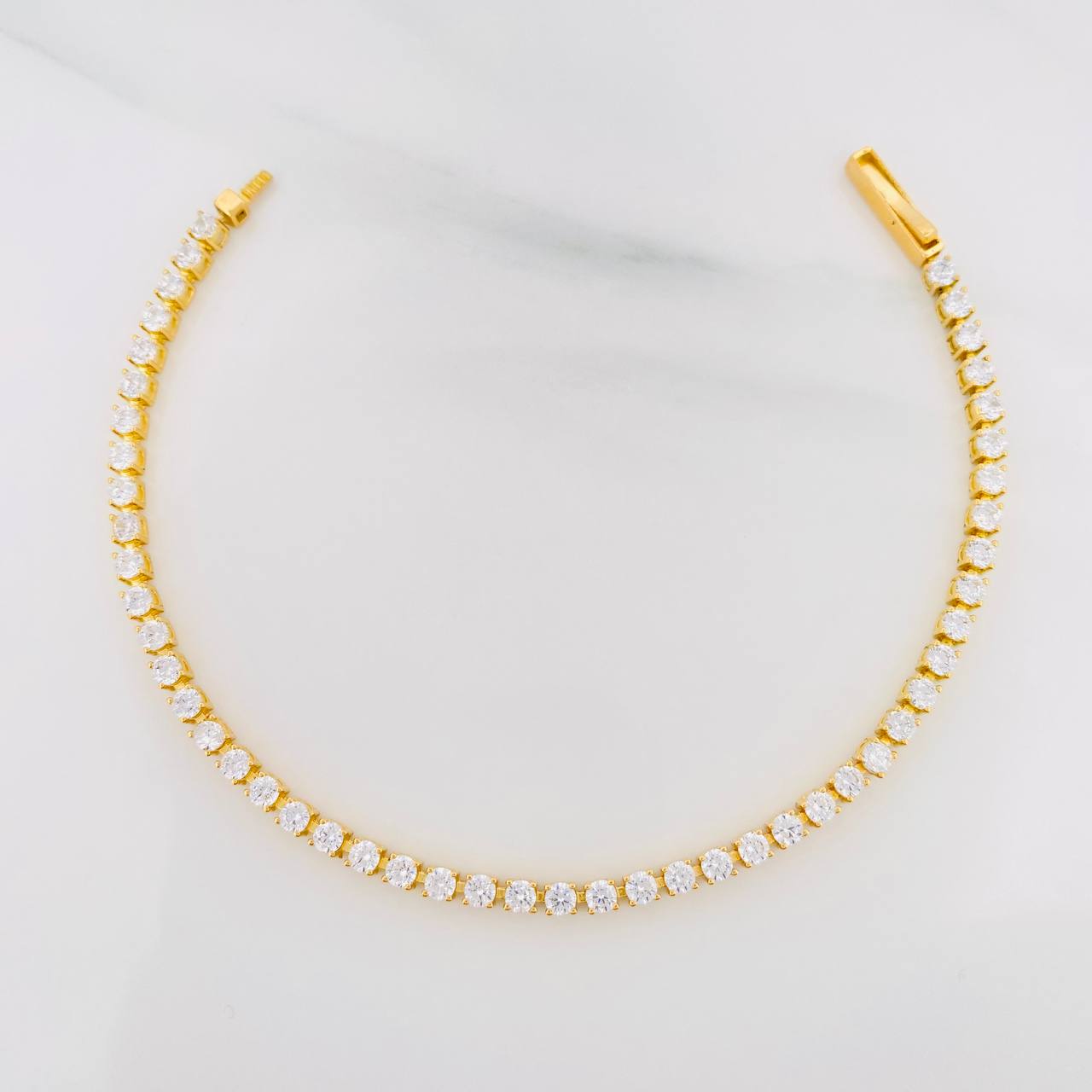 Tennis Bracelet 6.85g / 7 in / 2.53mm Yellow Gold 18K