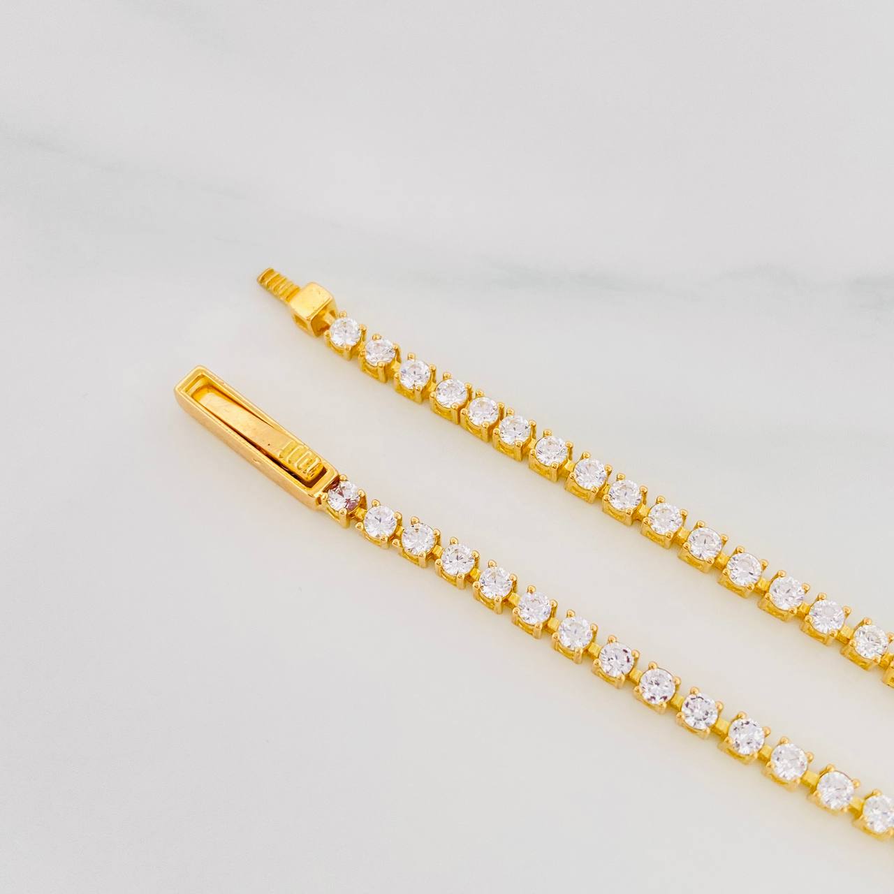 Pulso Tennis 4.75g / 6 1/2 in / 1.68mm Oro Amarillo 18K