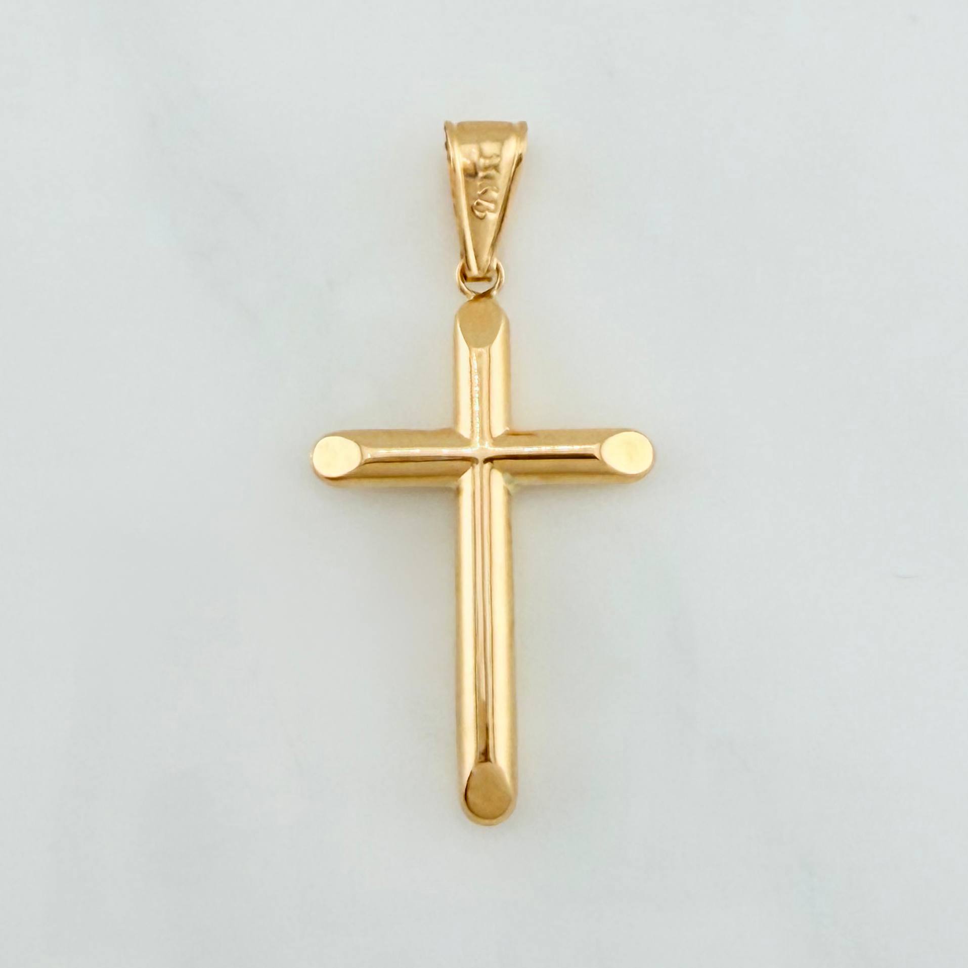 Pendant Cross 1.2 g / 1 3/4 in Yellow Gold 18K