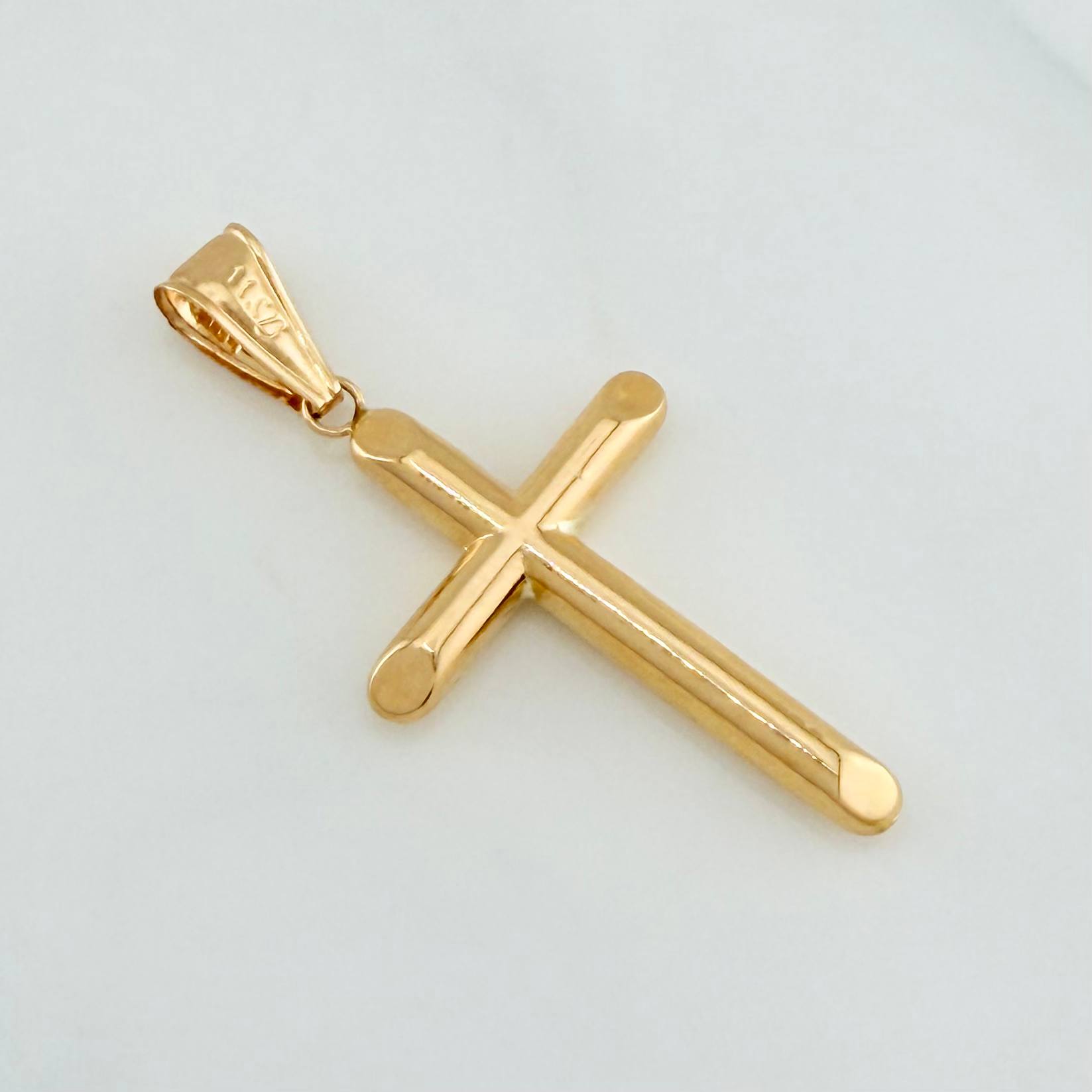 Pendant Cross 1.2 g / 1 3/4 in Yellow Gold 18K