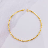 Rope Bracelet 1.65g / 7 3/4 in / 2.2mm Yellow Gold 18K
