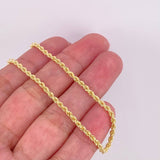 Rope Bracelet 1.65g / 7 3/4 in / 2.2mm Yellow Gold 18K