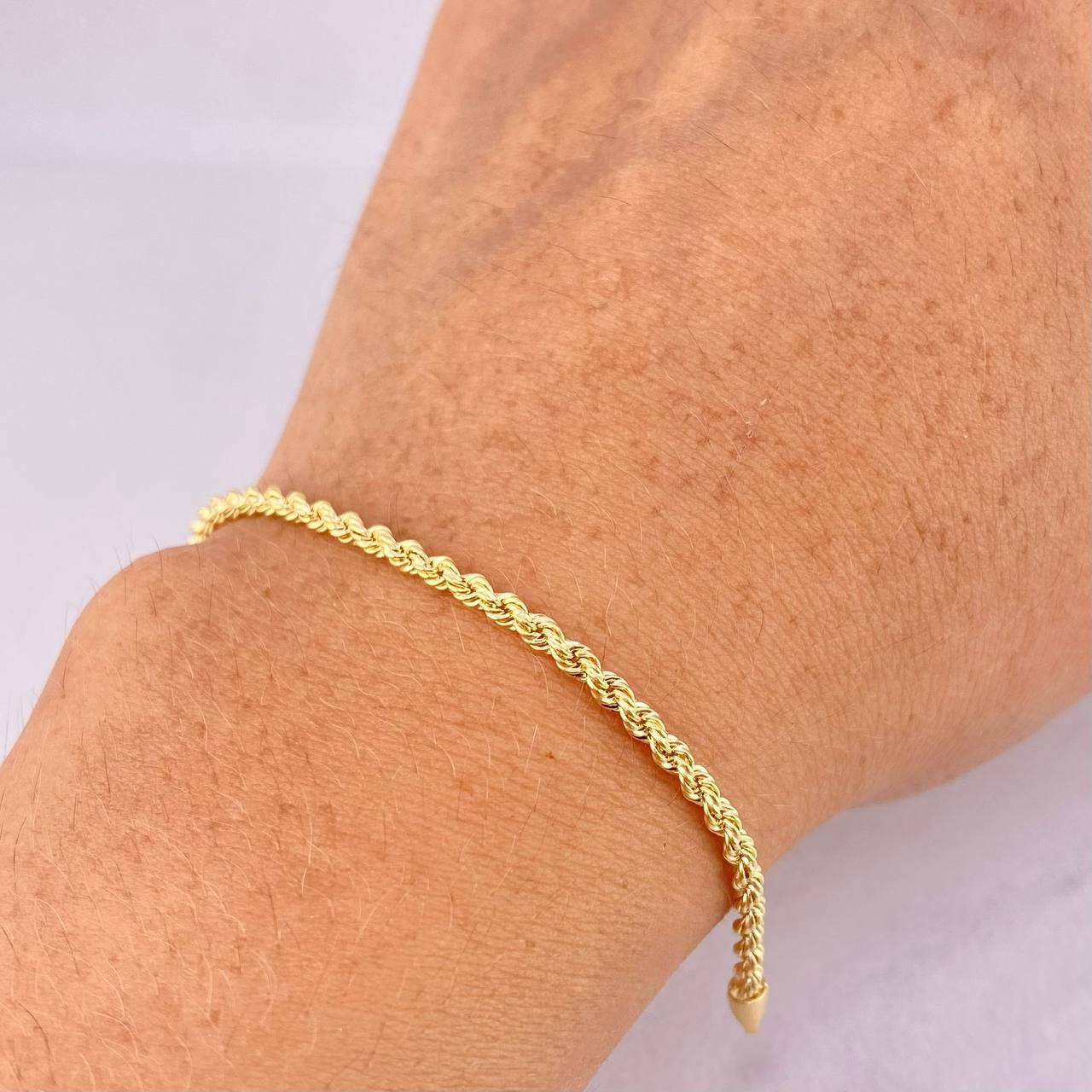 Rope Bracelet 1.65g / 7 3/4 in / 2.2mm Yellow Gold 18K