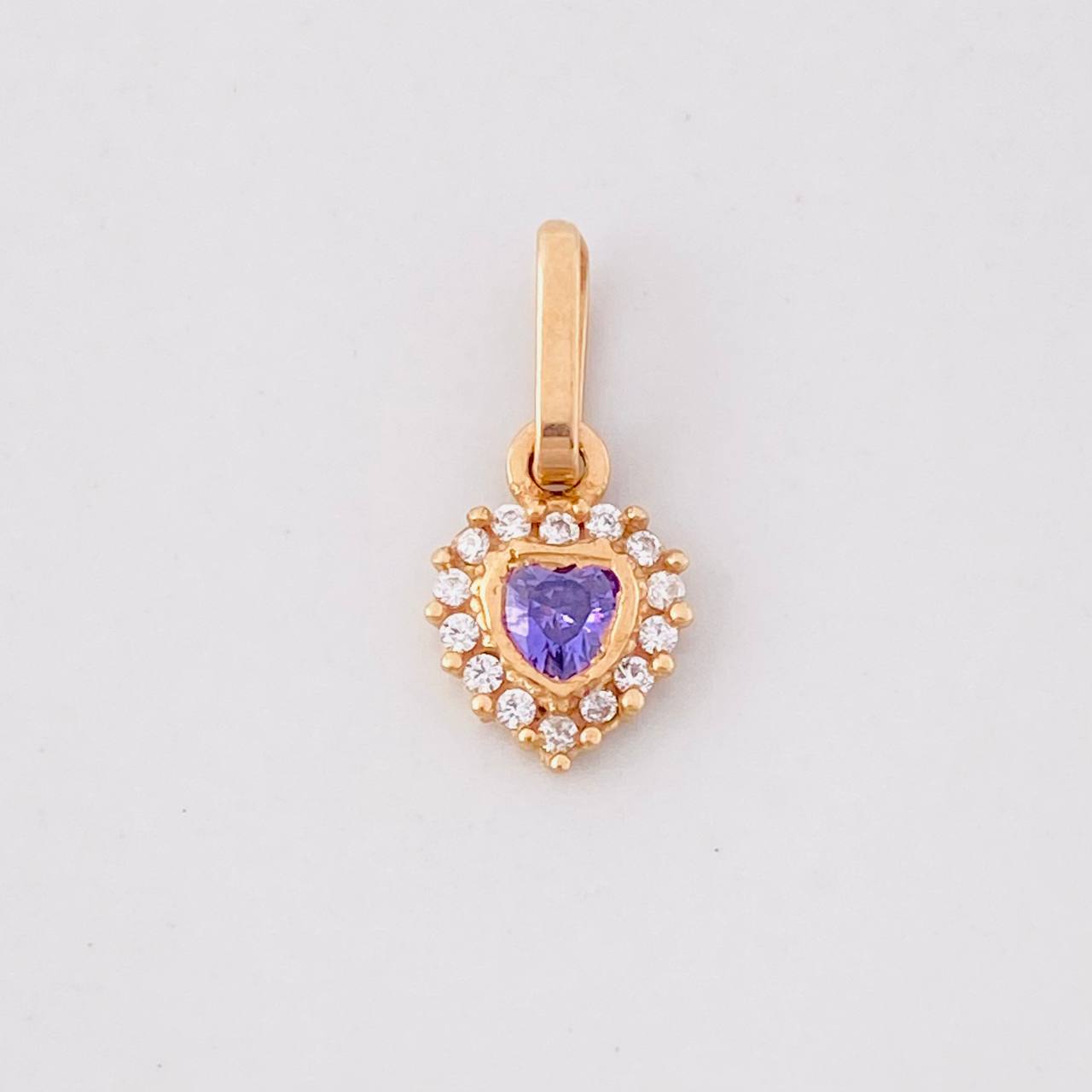 Dije Halo Corazón 0.5g / 1/2 in Oro Rosa 18K
