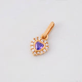 Dije Halo Corazón 0.5g / 1/2 in Oro Rosa 18K