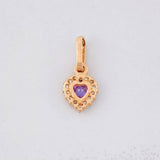 Dije Halo Corazón 0.5g / 1/2 in Oro Rosa 18K