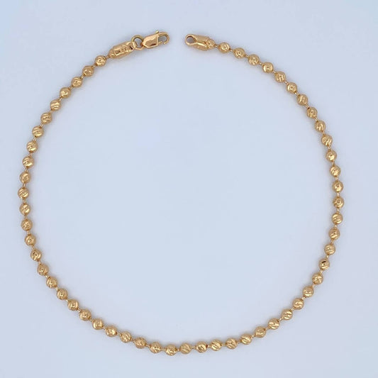 Military Anklet 7.85gr / 10.2in / 18K Gold $