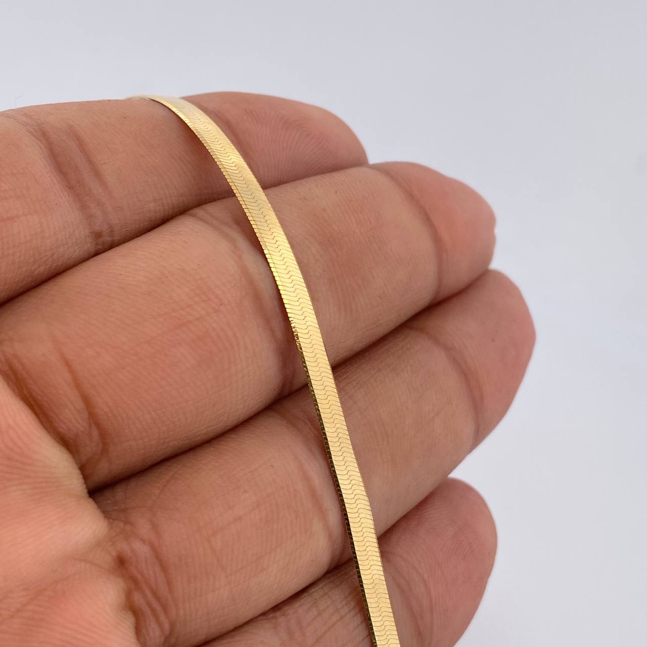 Bracelet Mirror 4.4gr / 7.5in / +3 18K Gold &