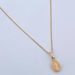 Set Cadena Veneciana 1.45gr/50cm/0.8mm+Dije Virgen Maria Auxiliadora 0.4gr/1.4cm Troquelado Oro Amarillo 18K (Oferta) $