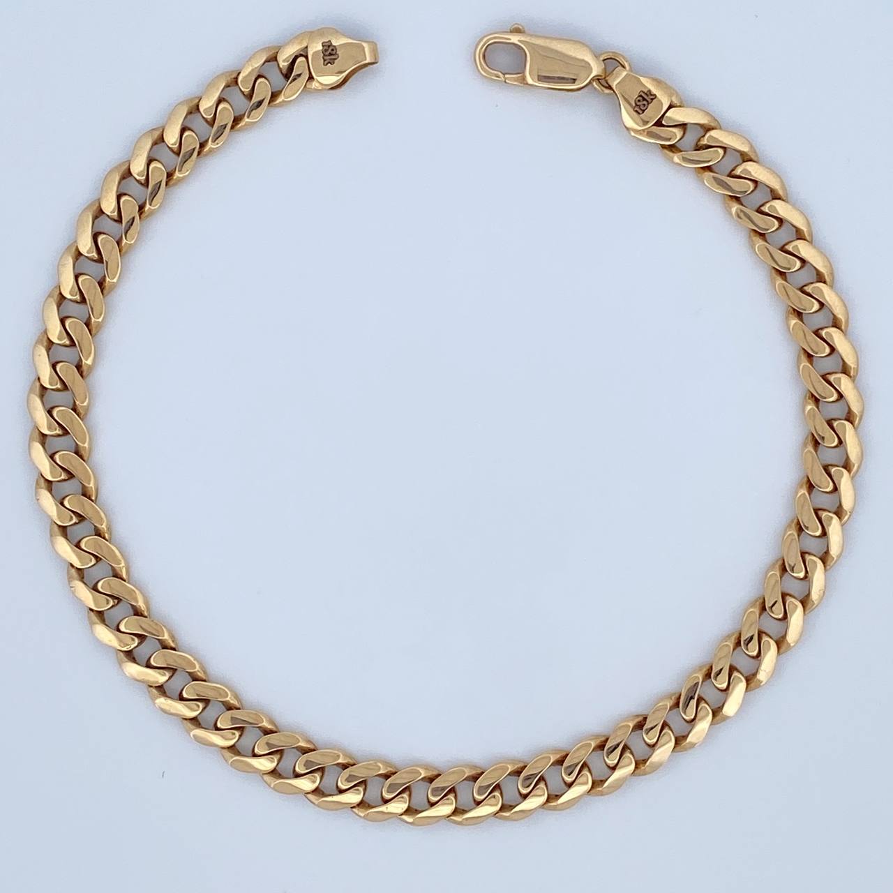 Tobillera Cubano 9.95gr / 23cm / 6.1mm Oro Amarillo 18K $