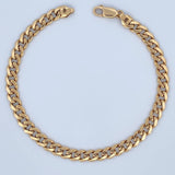 Tobillera Cubano 9.95gr / 23cm / 6.1mm Oro Amarillo 18K $