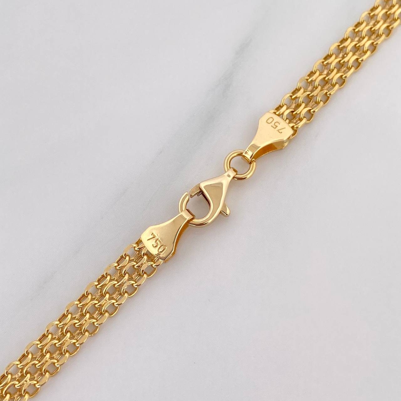 Bismark Chain 6.35 g / 17 3/4 in / 4.5 mm 18K Yellow Gold