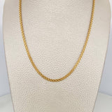Cadena China 8.85 g / 24 in / 2.4 mm Oro Amarillo 18K